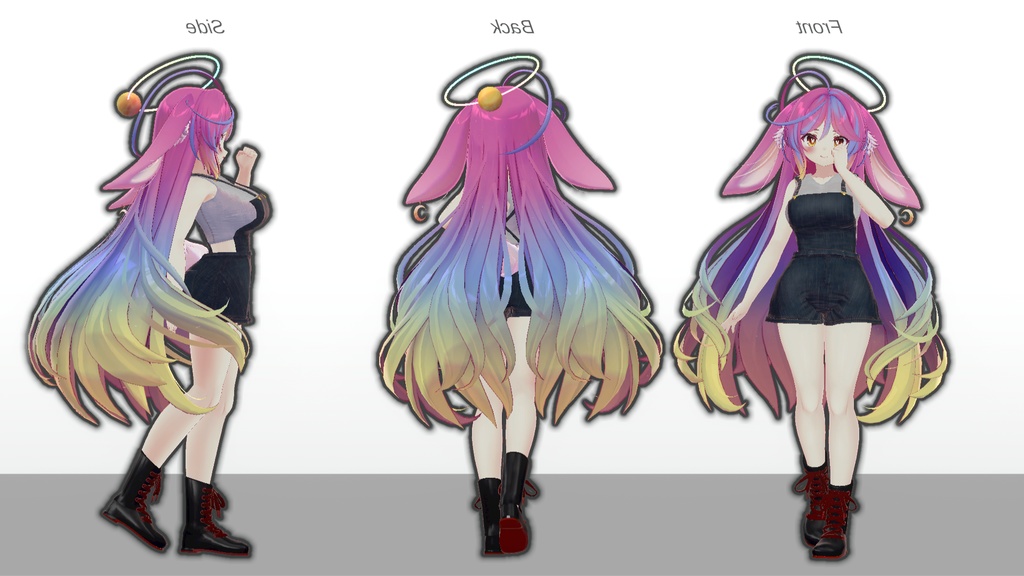 ミルティナ・伊奈波かや・御咲ライネ対応 デニムサロペット衣装