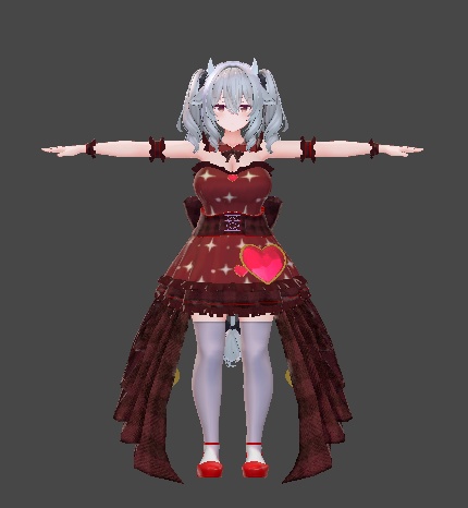 ミルティナ・伊奈波かや・御咲ライネ対応 「Valentine Heart Dress」