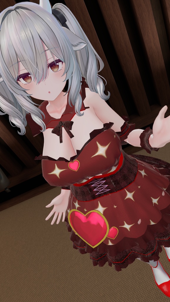 ミルティナ・伊奈波かや・御咲ライネ対応　「Valentine Heart Dress」