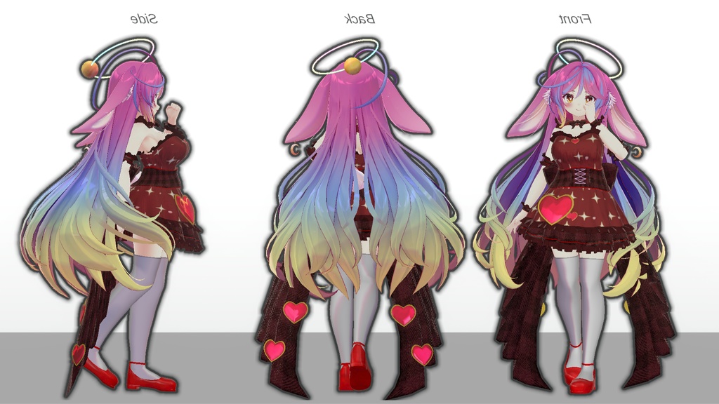 ミルティナ・伊奈波かや・御咲ライネ対応 「Valentine Heart Dress」