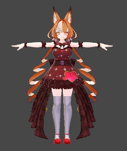 ミルティナ・伊奈波かや・御咲ライネ対応 「Valentine Heart Dress」