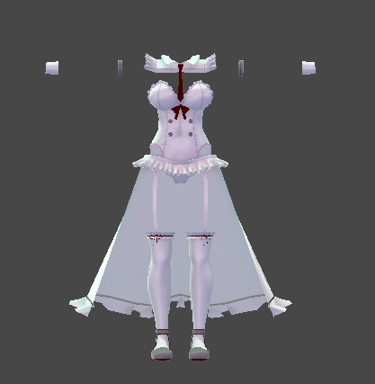 【無料】ティコ・ポプリ用衣装 「White Sugar Maid」