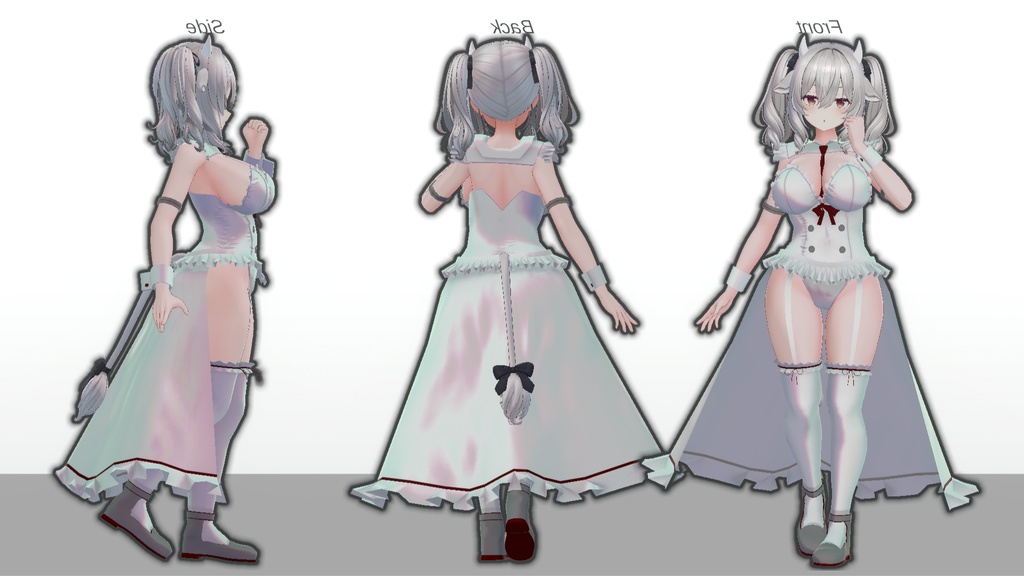 ミルティナ・伊奈波かや・御咲ライネ対応 「White Sugar Maid」