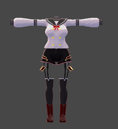 【無料】ティコ・ポプリ用衣装 「Tactical Sailor」