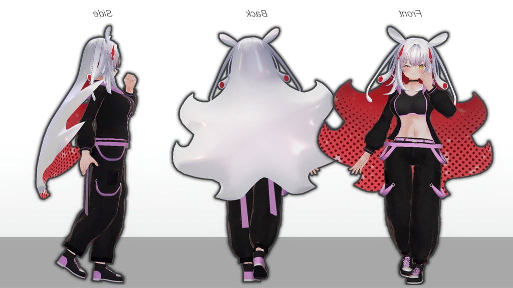 【無料】ティコ・ポプリ用衣装 「Black Street Bloom」