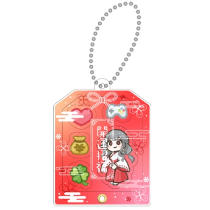 お守り風アクリルフレームキーホルダー