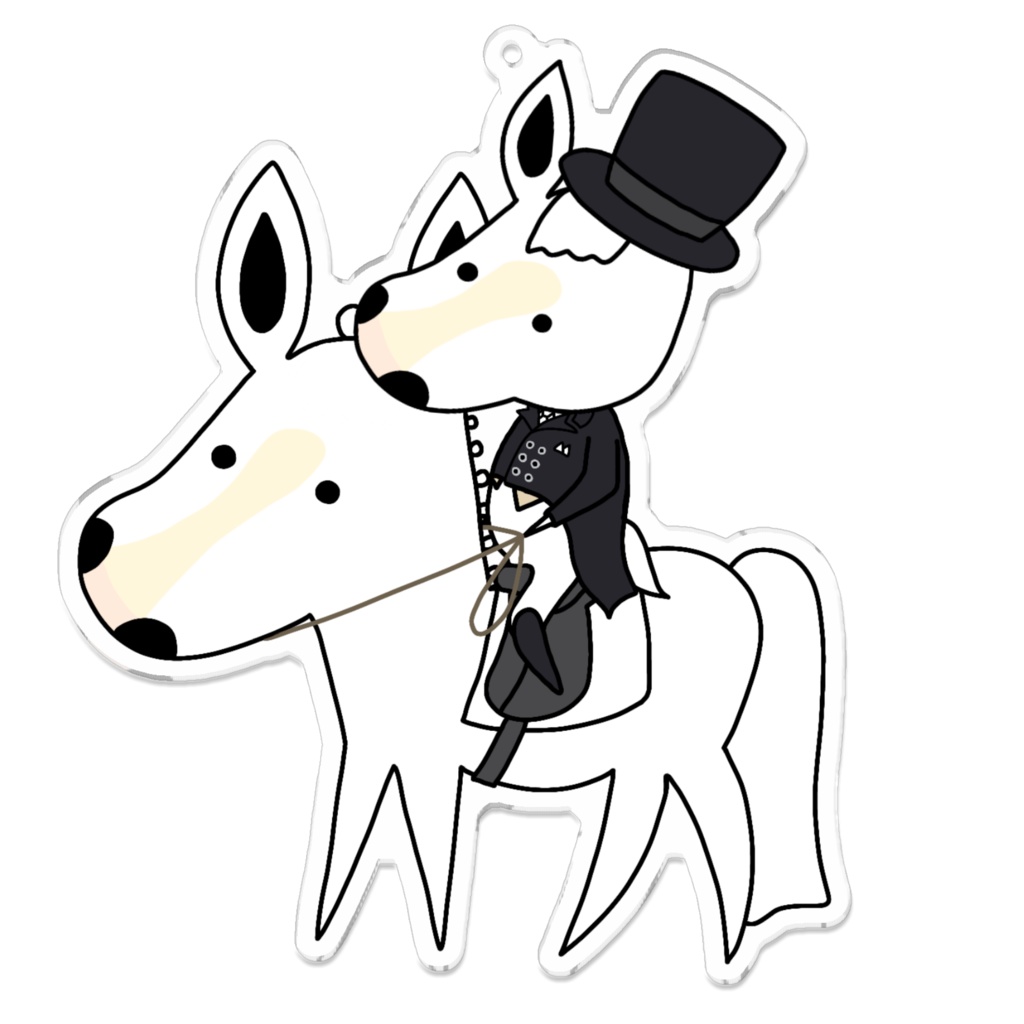乗馬キーホルダー