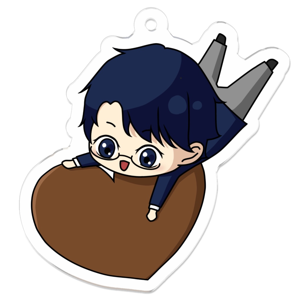 アクリルキーホルダー typeB ブラウン