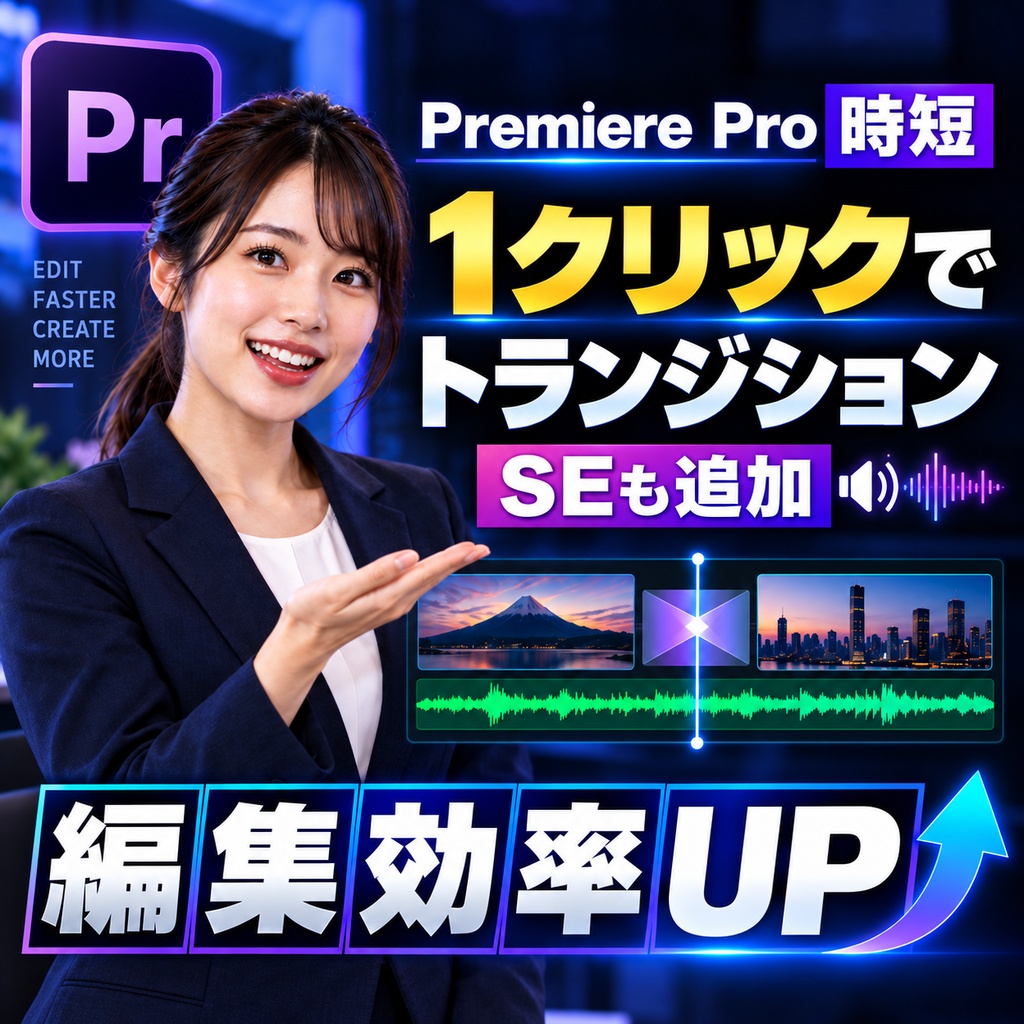 Transition Dock｜Premiere Pro トランジション＆SEを1クリックで適用する時短プラグイン