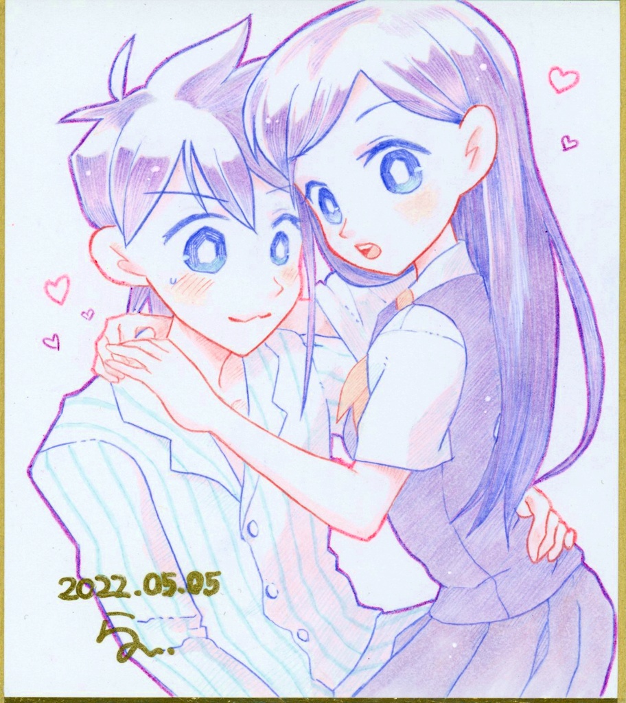 直筆1/4色紙　ヒロマリ