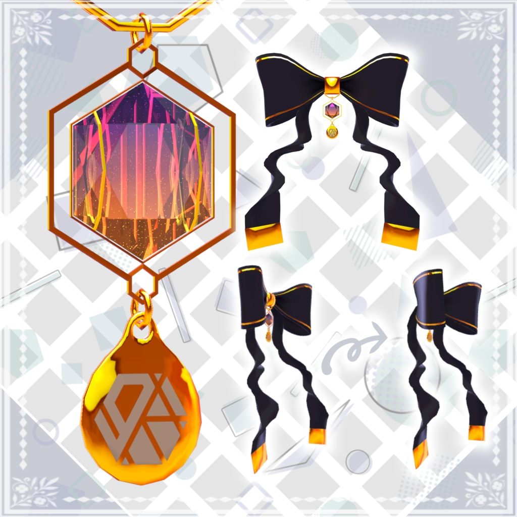 【無料】リボンタイ《RibbonTie-100》【フォロワー100人記念】