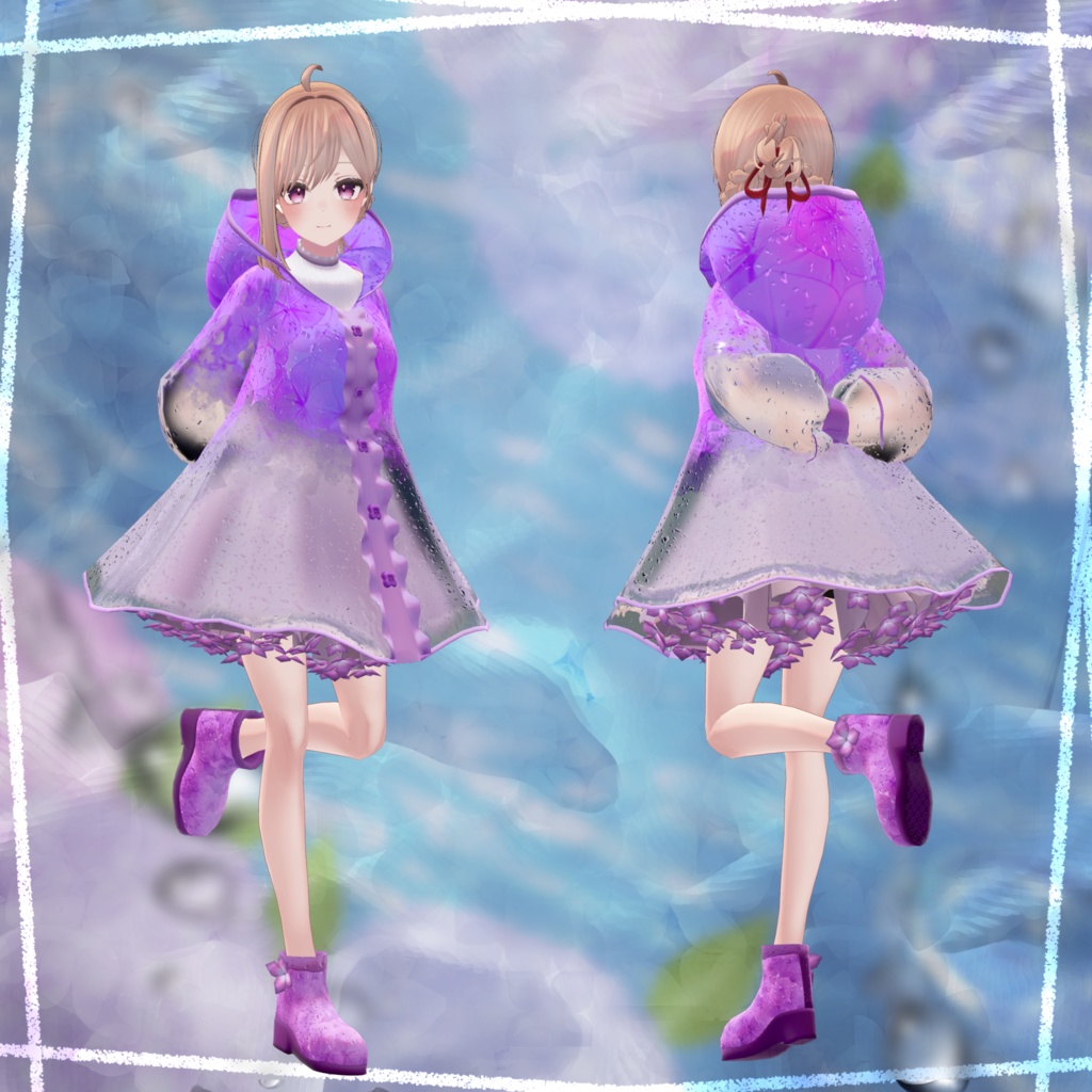 【VRC想定】あじさいびより【4アバター対応】