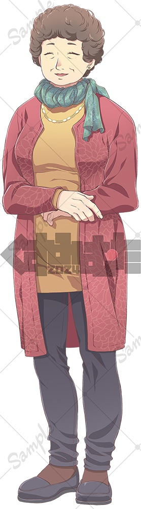 立ち絵素材_成人D(おばさん)