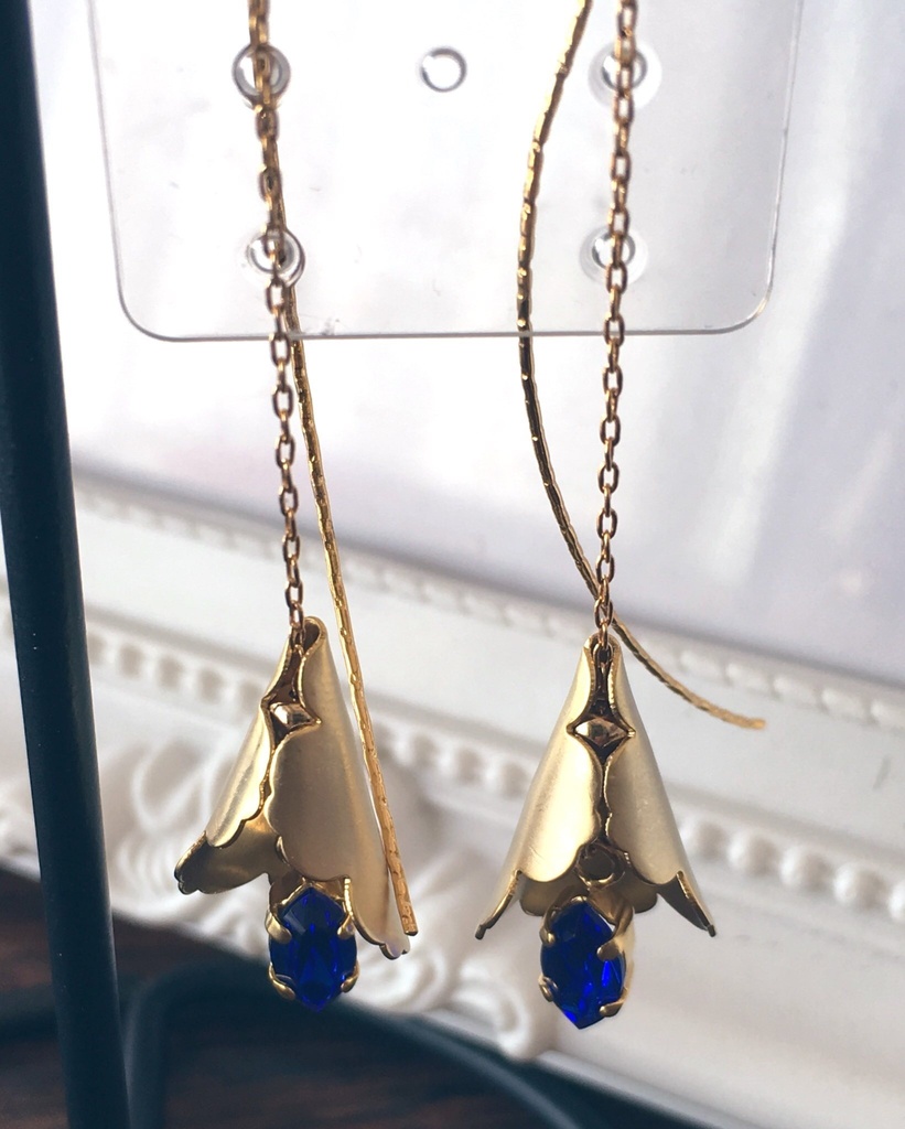 【真・三國無双】内に青を秘めたる花ピアス