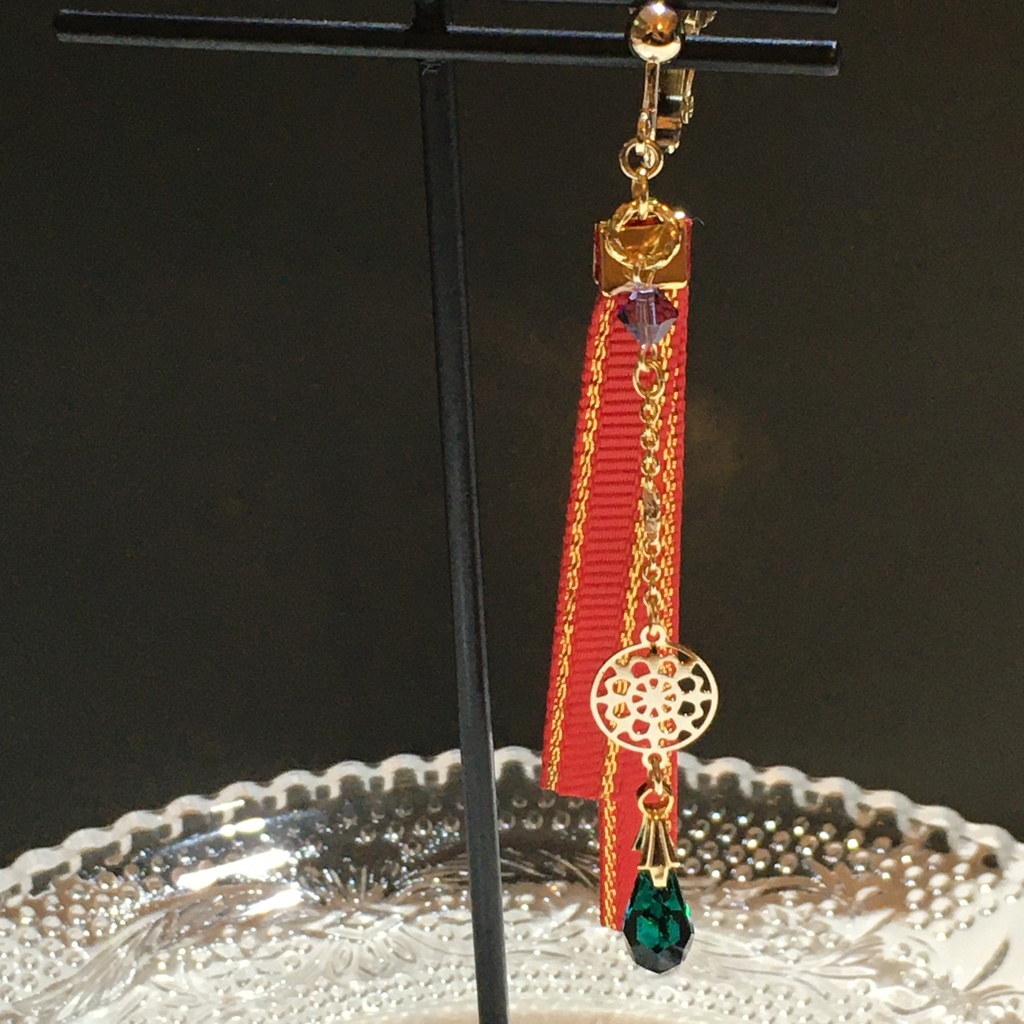 連結布イヤアクセ(片耳)