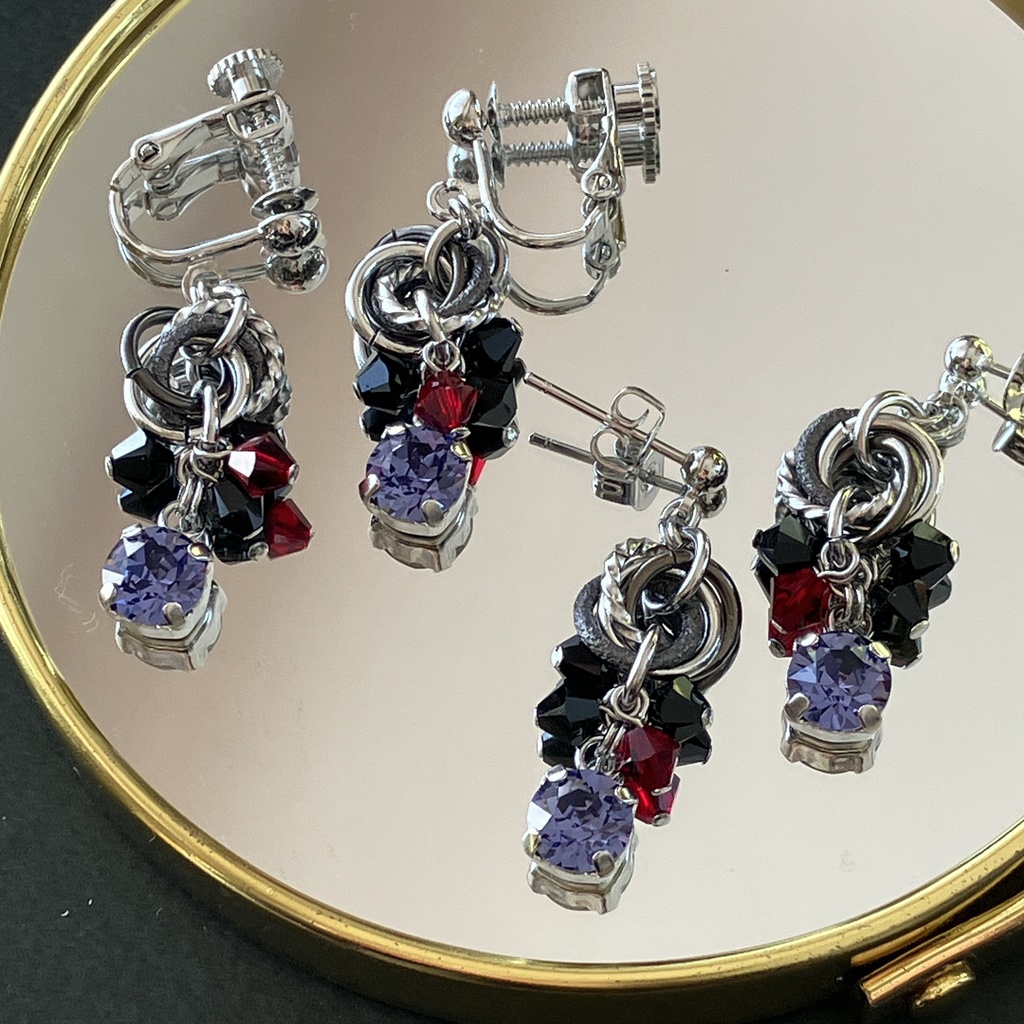 紫鸞イメージイヤアクセ(パープル)