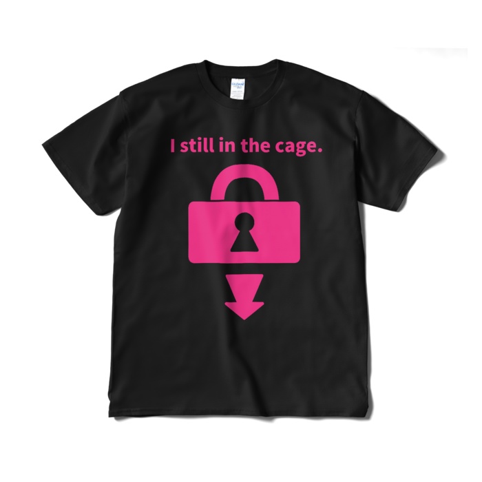 I still in the cage.Tシャツ-ブラック&ピンク-