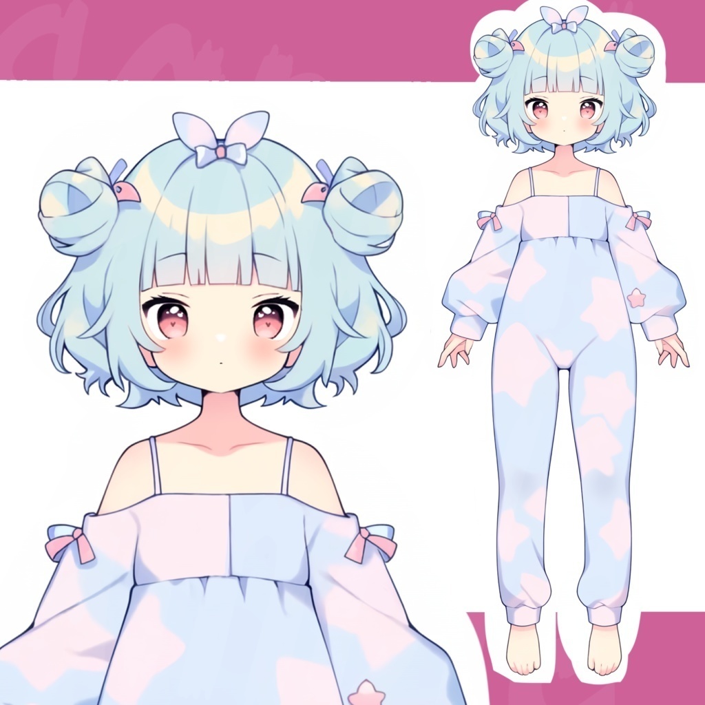 【限定１点】 パステルパジャマの全身立ち絵