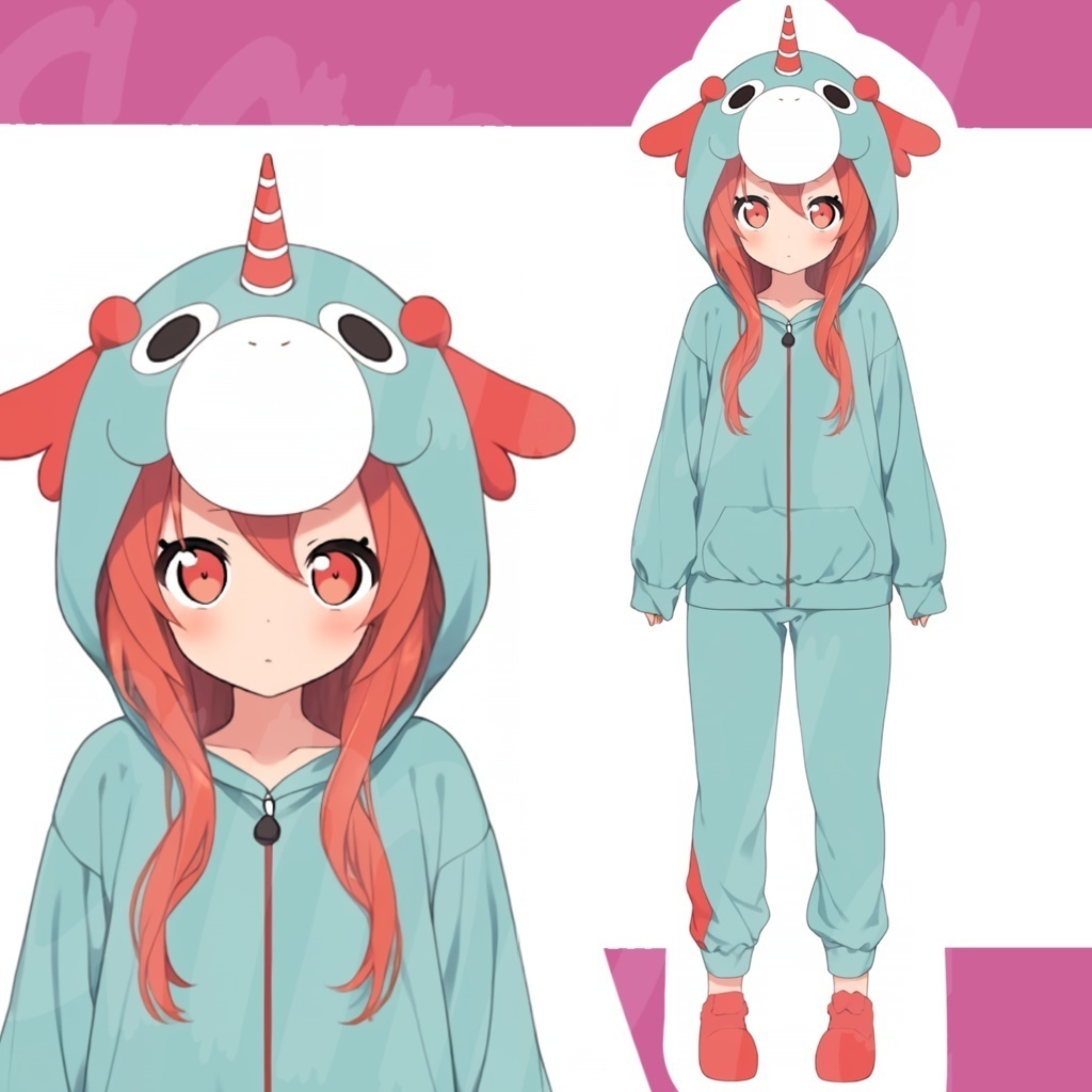 【限定1点】ユニコーンフードの身立ち絵