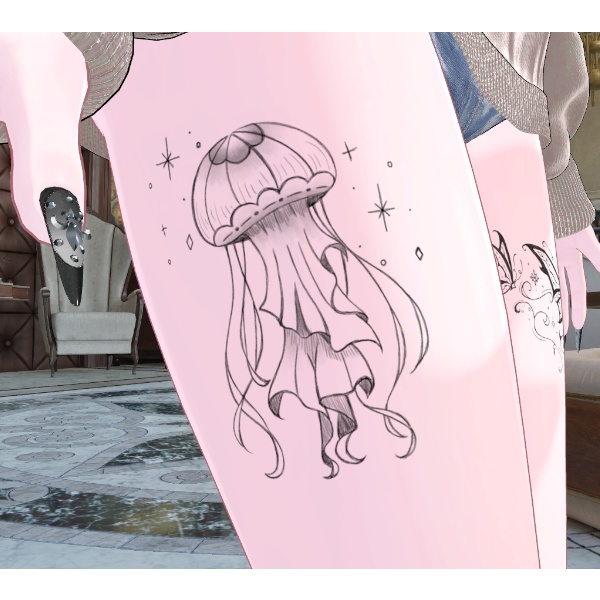 ✨Shop開設記念✨期間限定無料配布✨ 蝶とリボンとクラゲのタトゥー