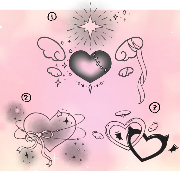 ❤ハートタトゥー三種セット❤