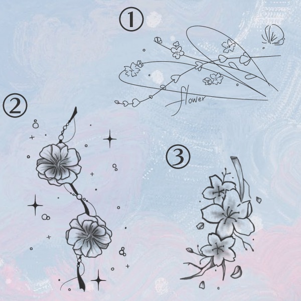 ✨期間限定無料配布✨花のタトゥー3種セット