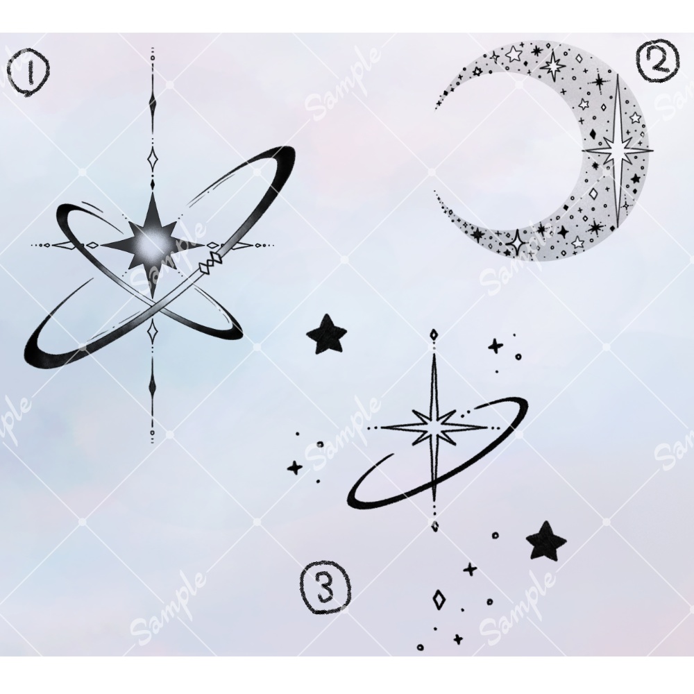 ✨フォロワー300人感謝セール✨月と星のタトゥーセット🌟🌙