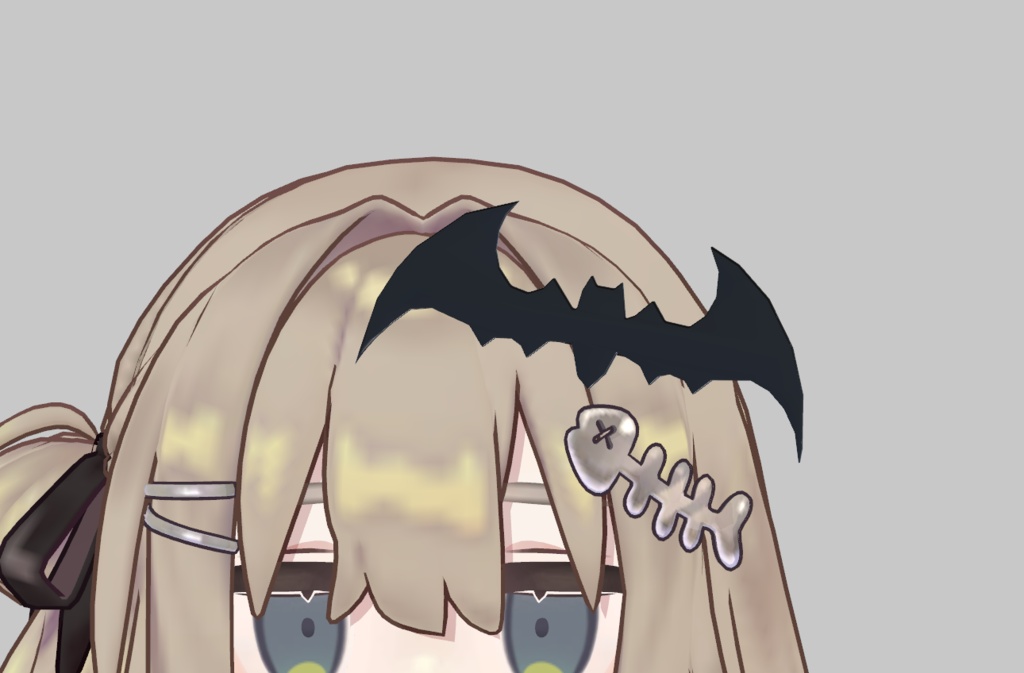 こうもりシルエットヘアピン