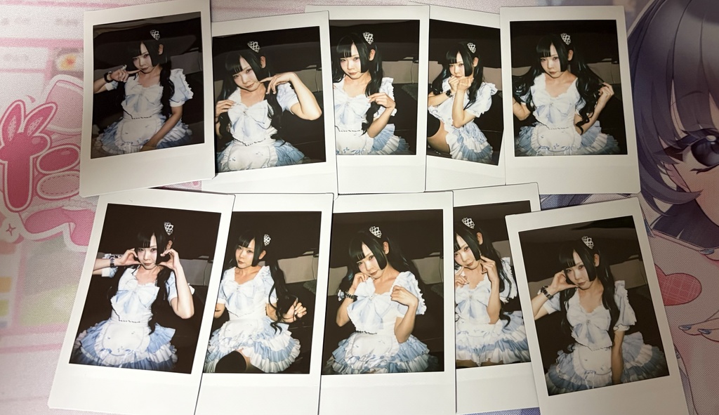 【チェキ】ふりふり♡青メイド服🎀