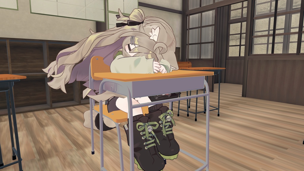 【AFK】居眠りAFKモーション(VRChat想定)