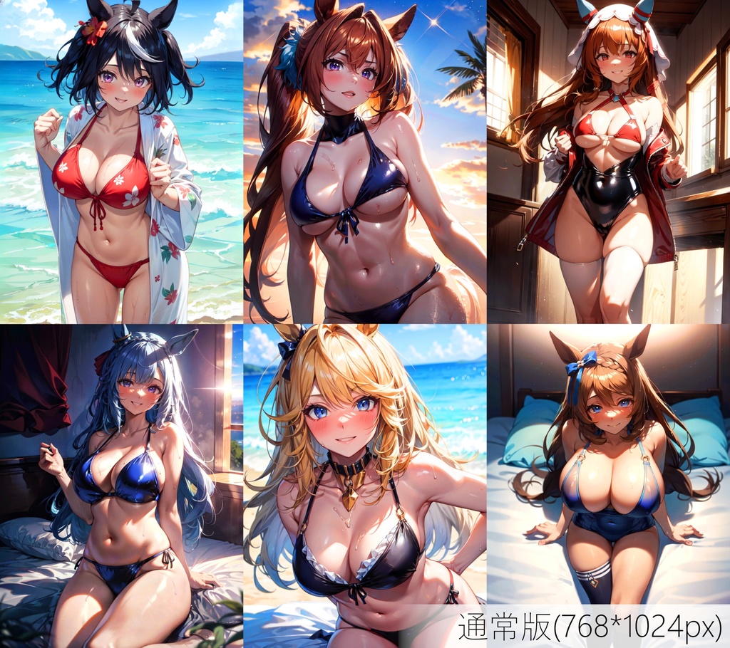 👙買い切り版：水着ウマ娘ランダムパック39 通常版 [ZIPファイル/PNG300枚]