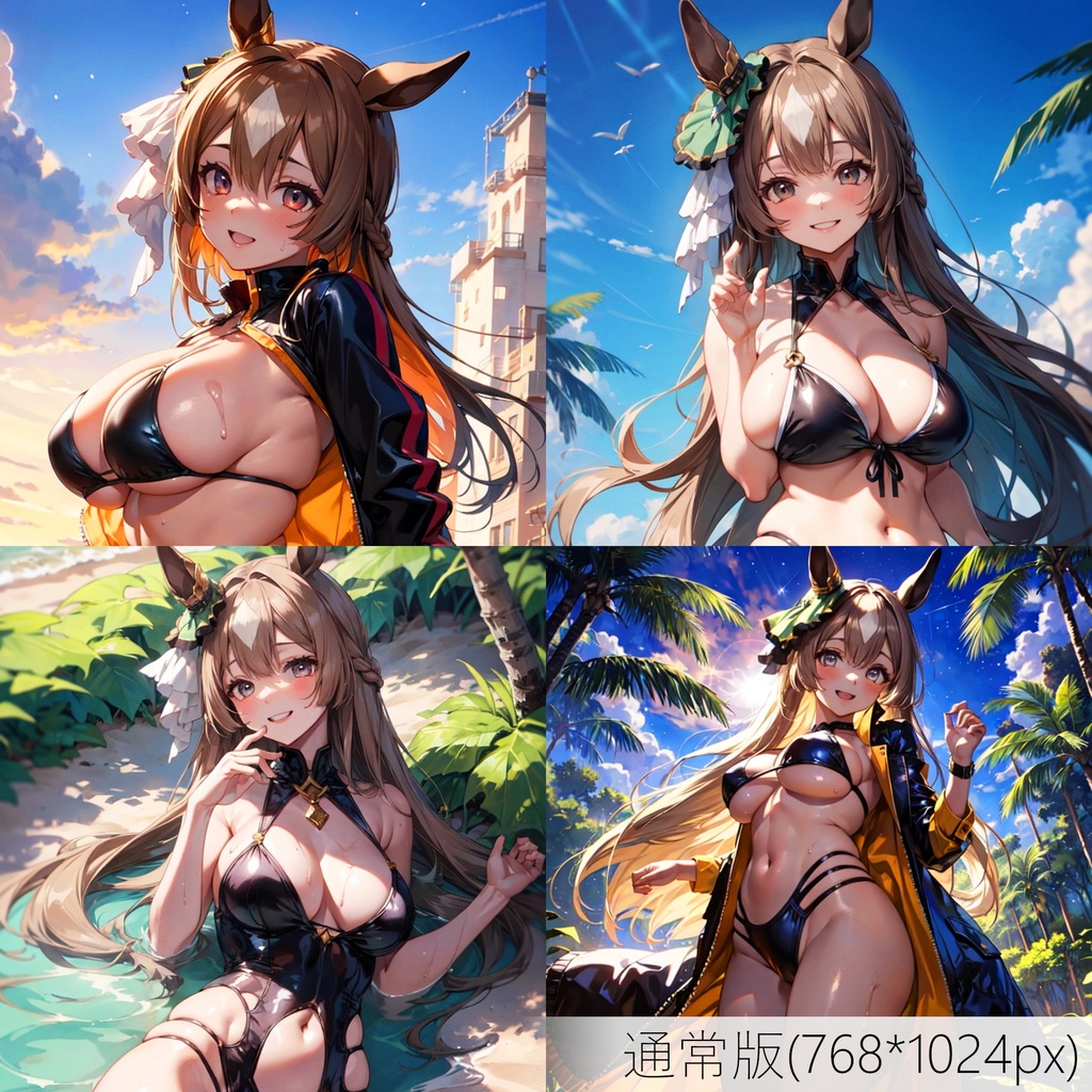 👙買い切り版：水着ウマ娘イラストパック サトノダイヤモンド Vol.4 通常版 [ZIPファイル/PNG30枚]