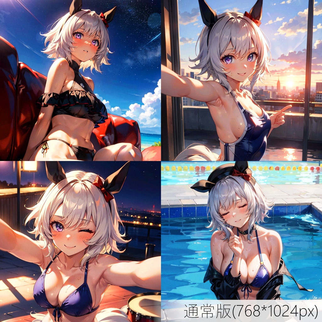 👙買い切り版：水着ウマ娘イラストパック カレンチャン Vol.3 通常版 [ZIPファイル/PNG30枚]