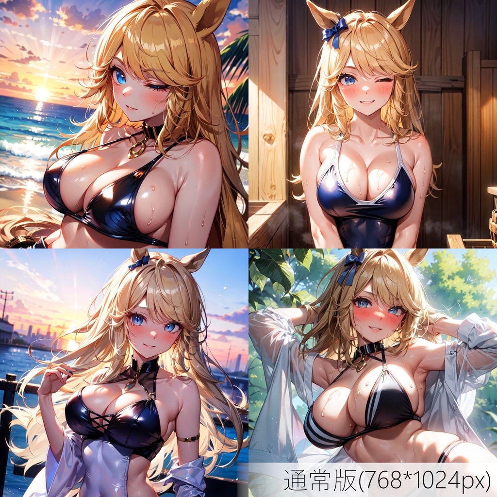 👙買い切り版：水着ウマ娘イラストパック ゴールドシチー Vol.3 通常版 [ZIPファイル/PNG30枚]