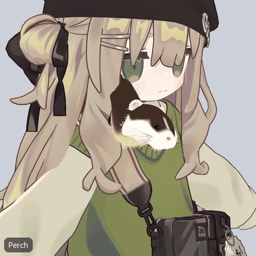 【VRChat・MA対応】肩のりフェレット なでると喜ぶ肩の上の相棒 / Shoulder Ferret