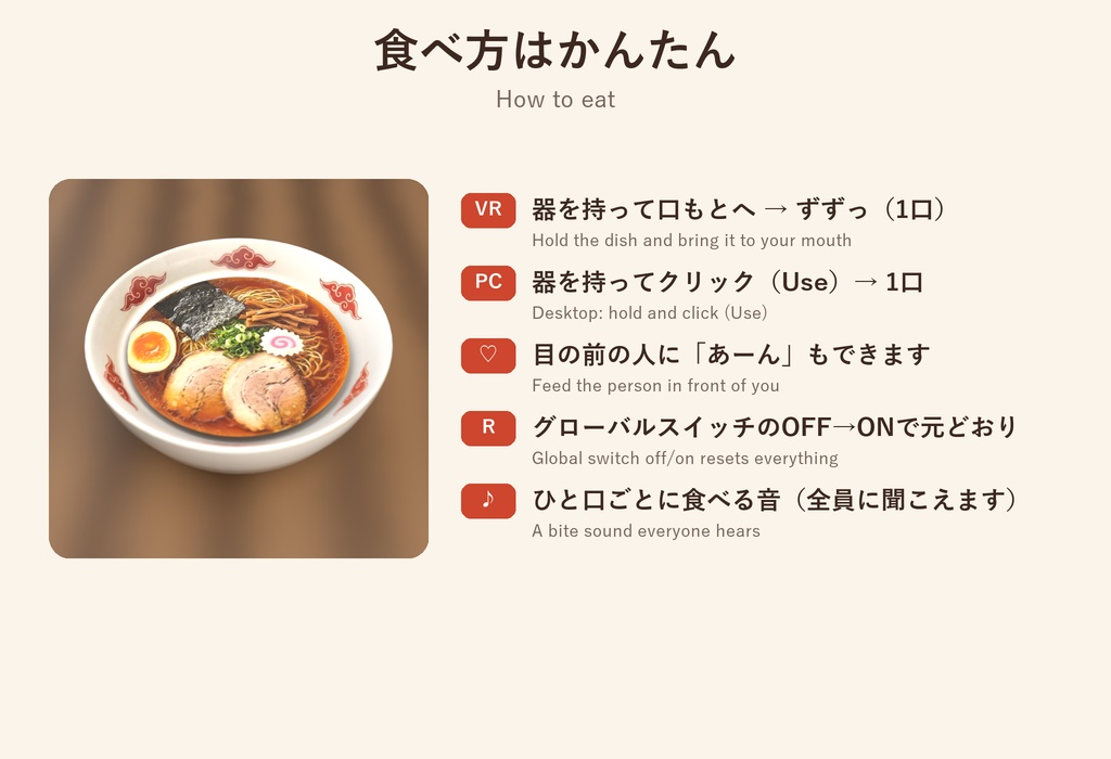ラーメン屋さんメニュー14品セット【PC/Android対応・食べられるワールドギミック付き】 / Ramen Shop Menu: 14-Dish Set (PC/Android, edible world gimmick)