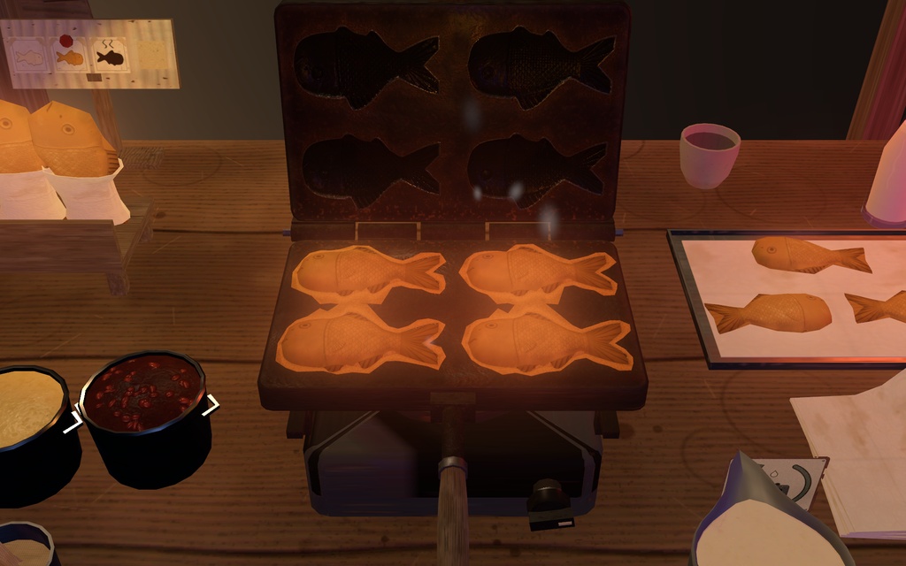 たい焼きパ!【VRChat・アバター/ワールド】焼きたて屋台のたい焼きギミック / Taiyaki Party (Avatar / World)