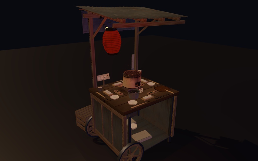餅焼きパ!【VRChat・アバター/ワールド】夜の屋台で七輪でぷくっと焼くお餅 / Mochiyaki Party