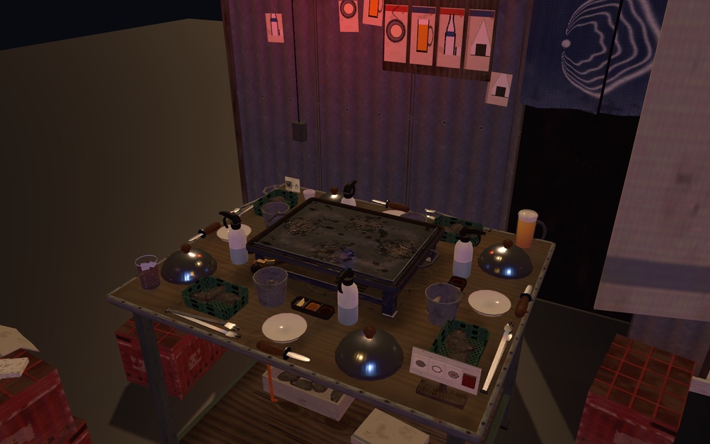 カキパ!【VRChat・アバター/ワールド】夜の牡蠣小屋でみんなで焼く焼き牡蠣 / Kaki Party
