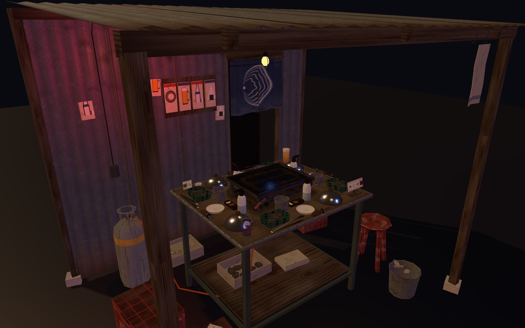 カキパ!【VRChat・アバター/ワールド】夜の牡蠣小屋でみんなで焼く焼き牡蠣 / Kaki Party
