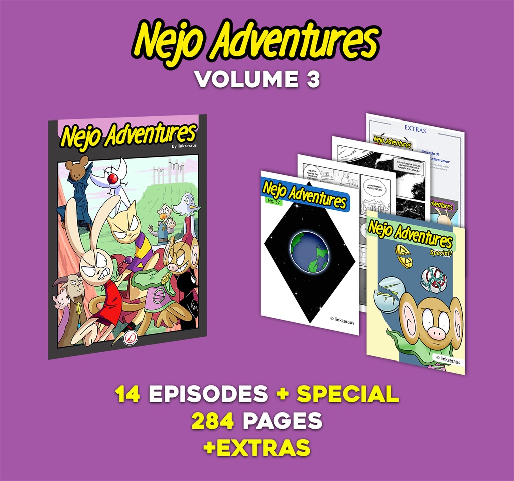 Nejo Adventures Volume 3 PREMIUM VERSION (CBR file)