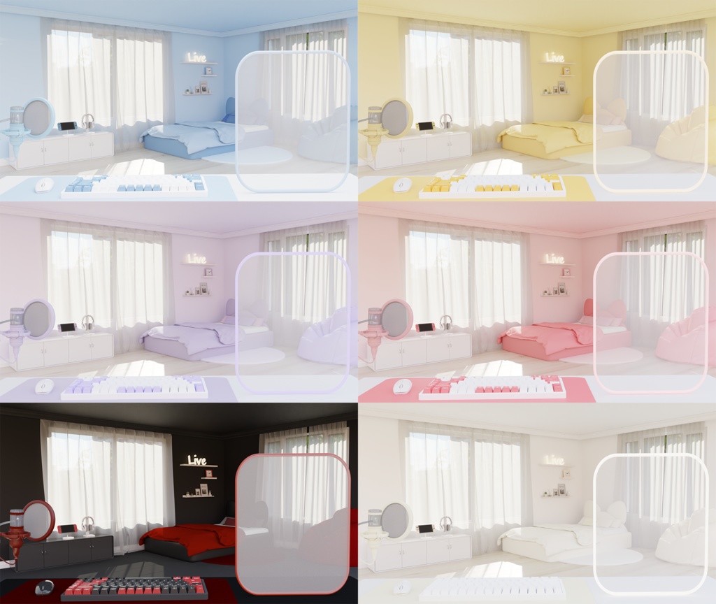[Vtuver_방송배경화면] 3D Simple Room