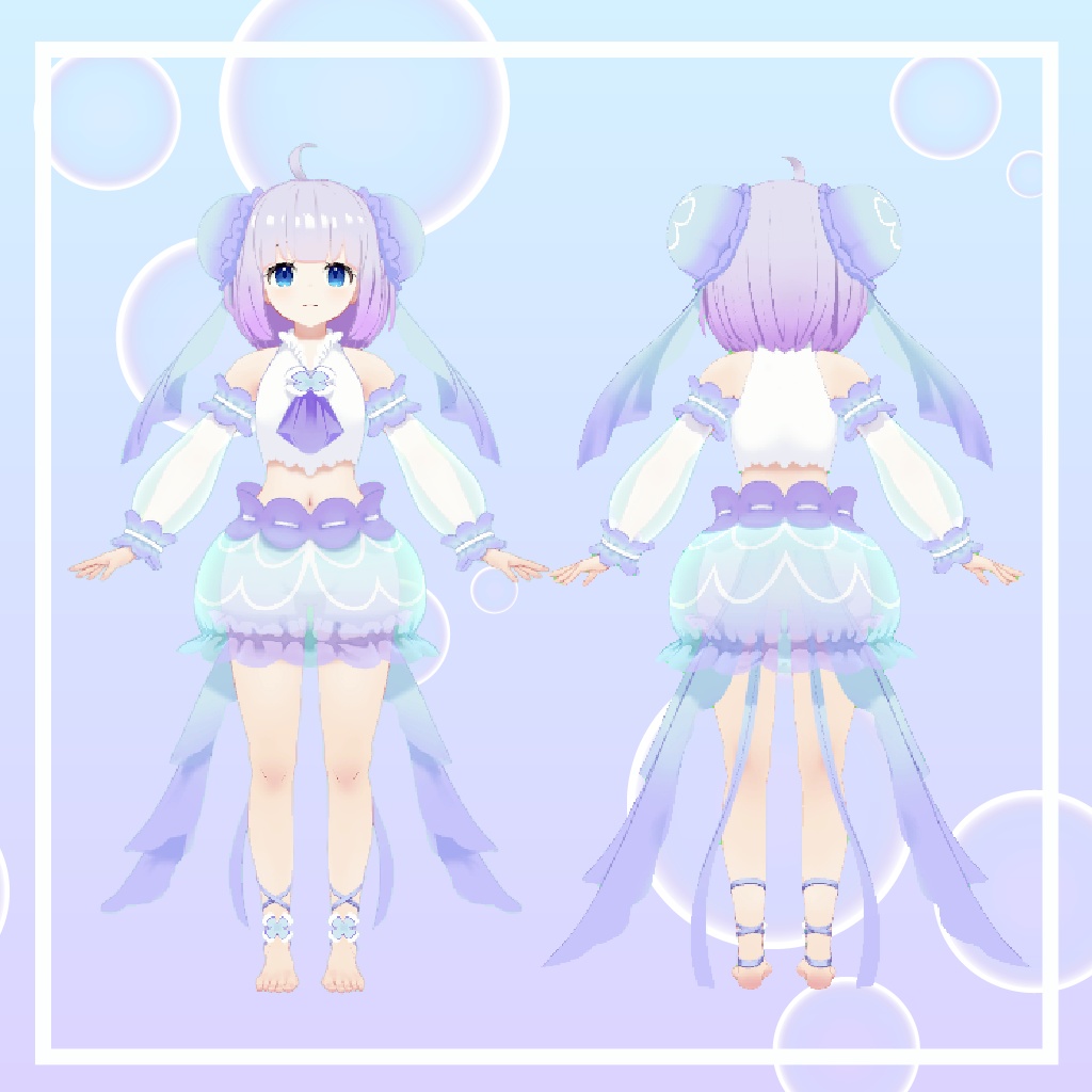 【無料】Vrchat 3Dモデル vtuber 海月ゆる