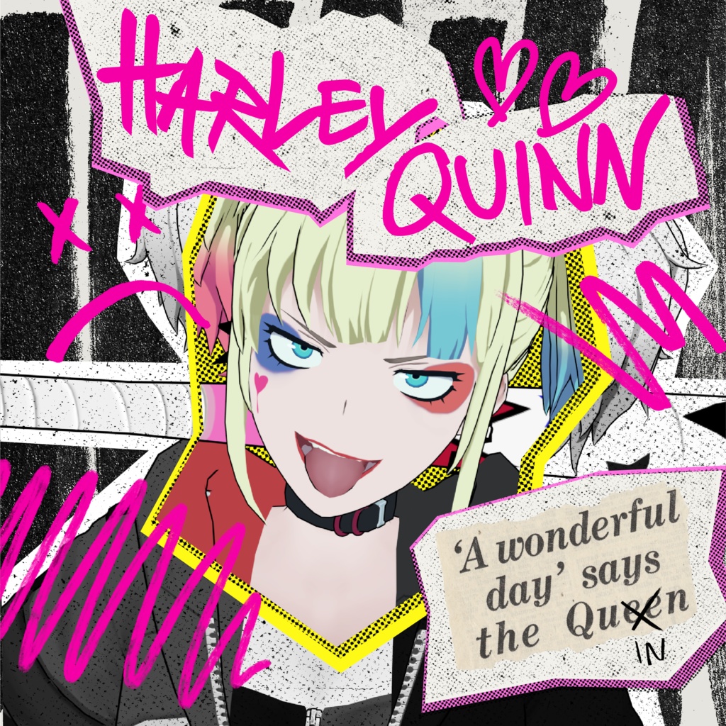 [Vrchat 3Dモデル]  ハーレイクイン Harly Quinn 《異世界スーサイド・スクワッド》