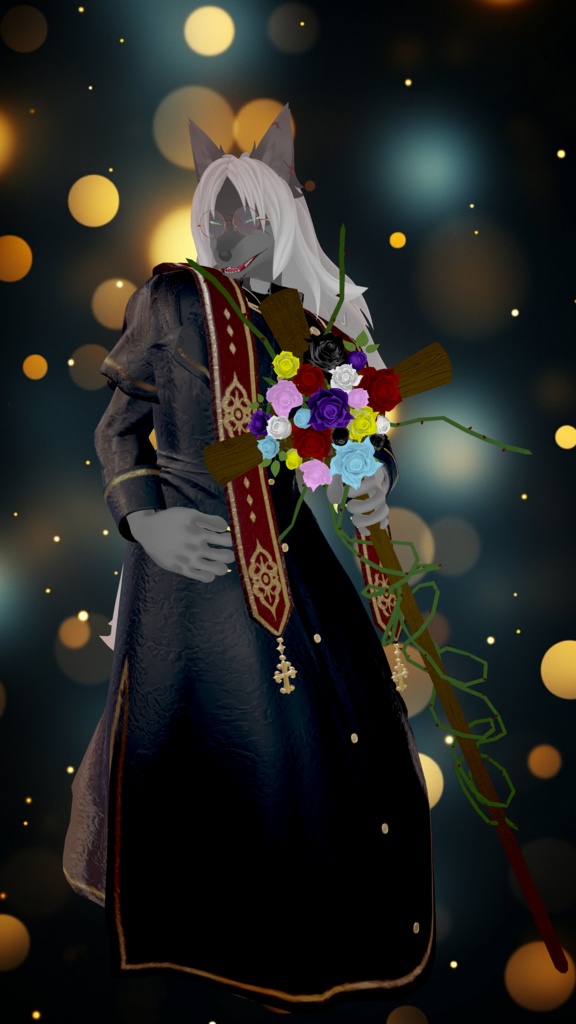 【オリジナル3Dモデル】【MA対応】救済者の薔薇 VRChat想定 パーティクルやギミック付き