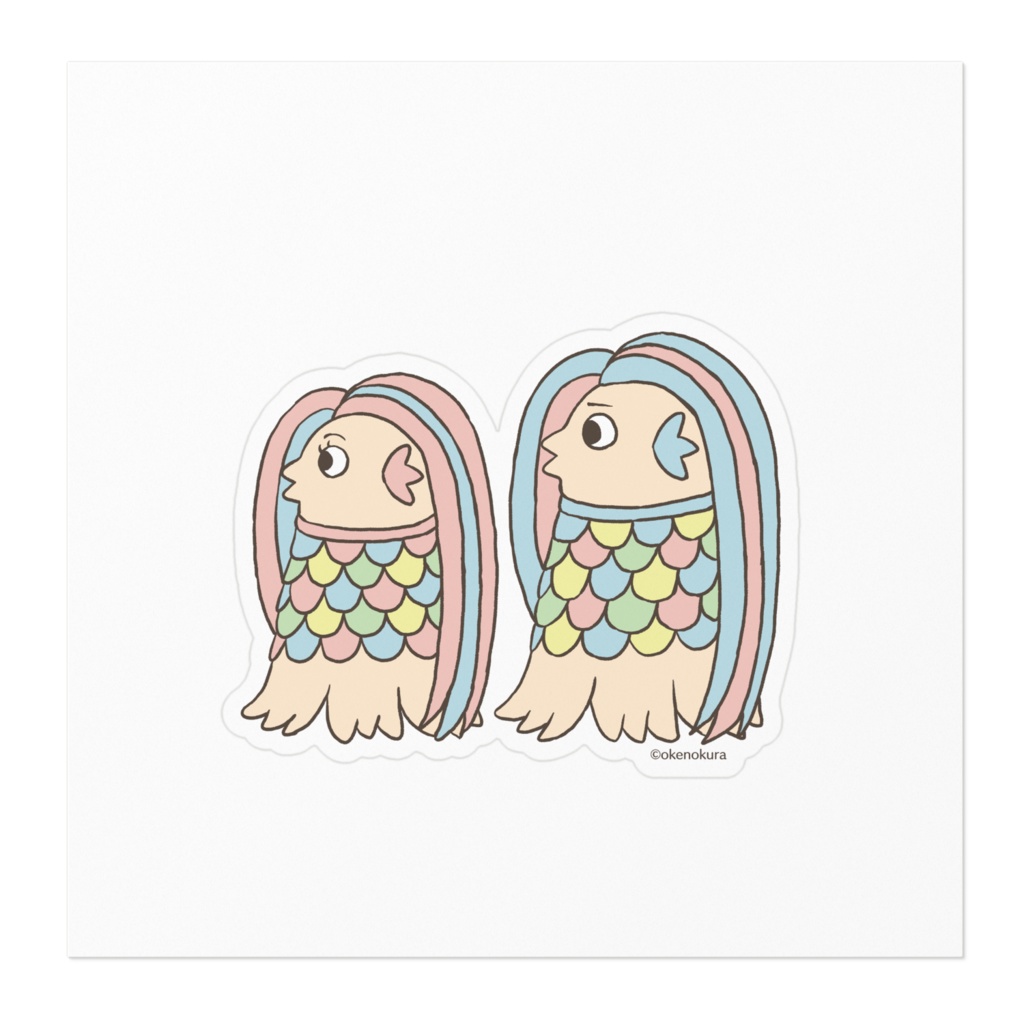 アマビエフウフのステッカー