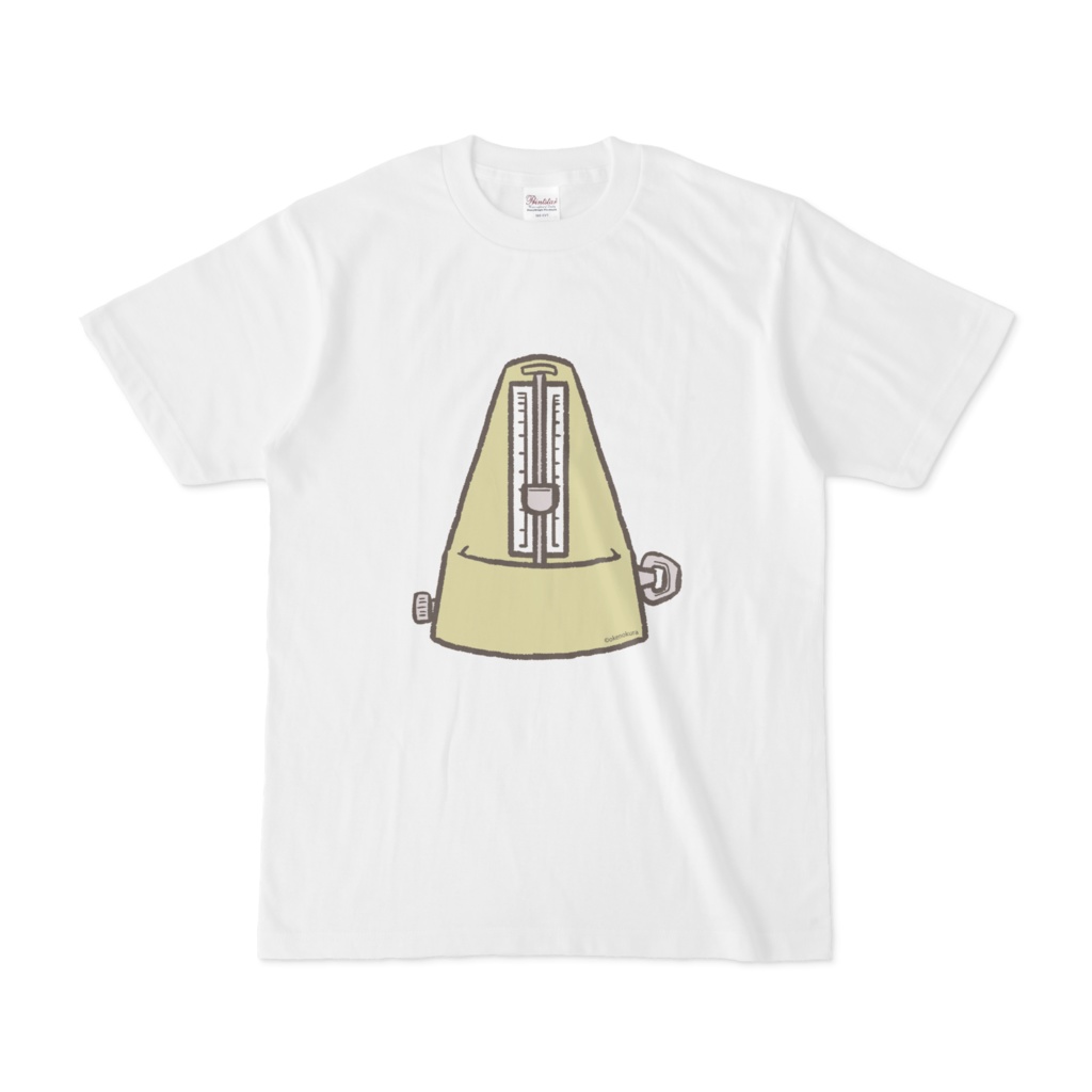 メトロノームTシャツ【ライトグリーン/白】