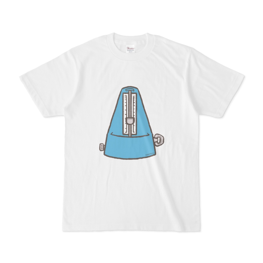 メトロノームTシャツ【ライトブルー/白】