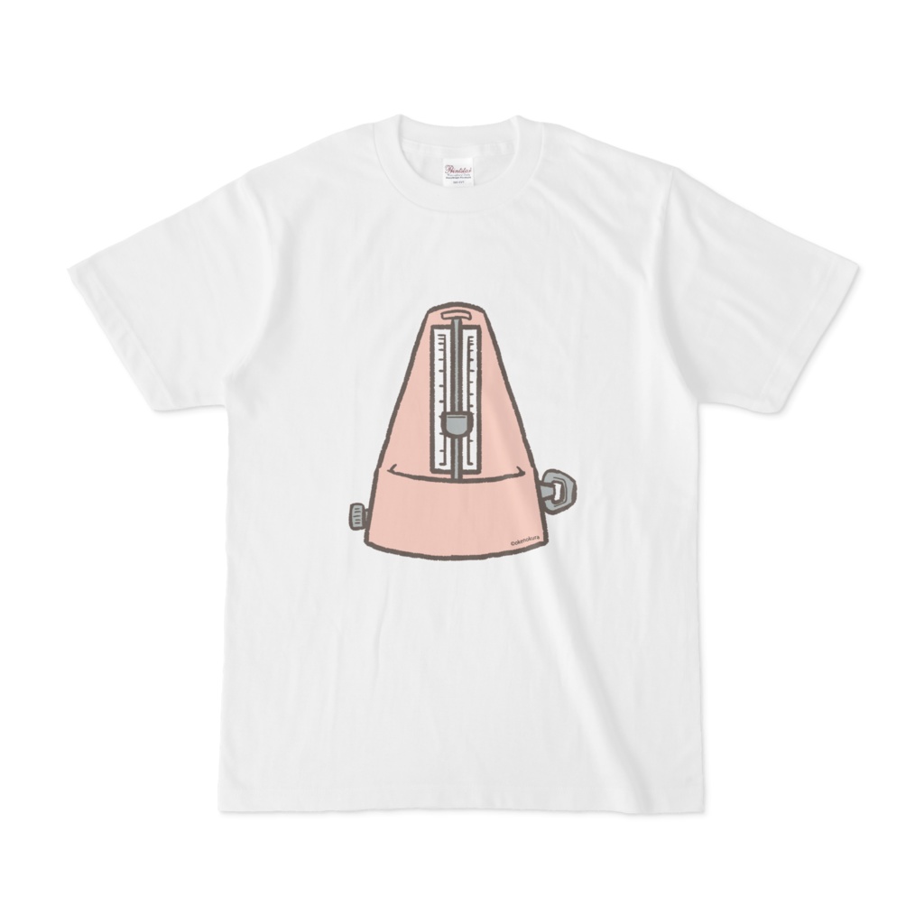 メトロノームＴシャツ【ピンク／白】