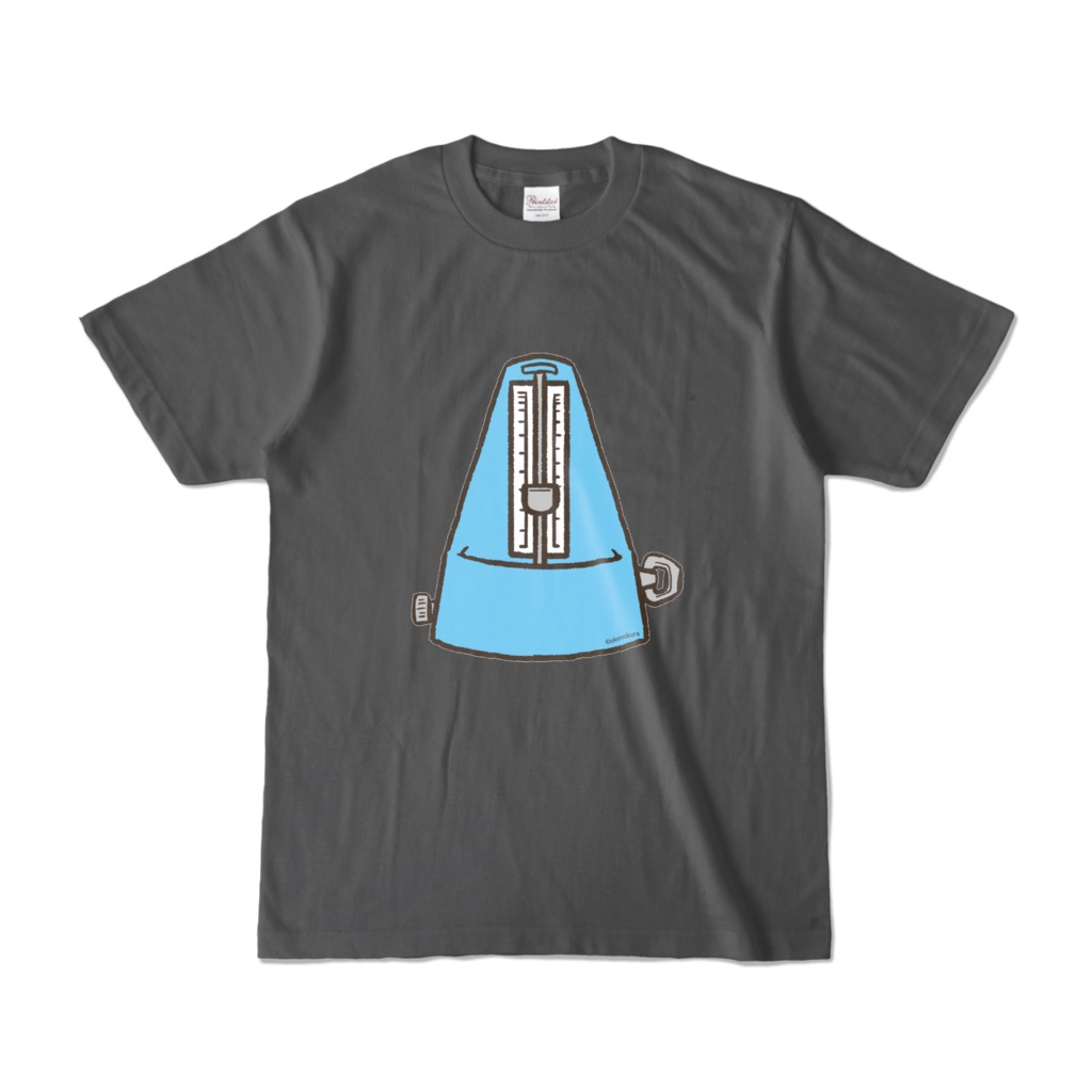 メトロノームＴシャツ【ライトブルー／チャコール】